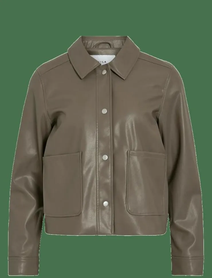 Vila VIHELLIUM SHORT JACKET - NOOS - Skinnjackor|Kvinnor Jackor & Kappor