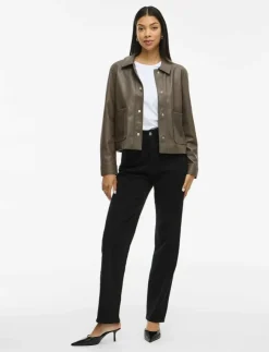 Vila VIHELLIUM SHORT JACKET - NOOS - Skinnjackor|Kvinnor Jackor & Kappor