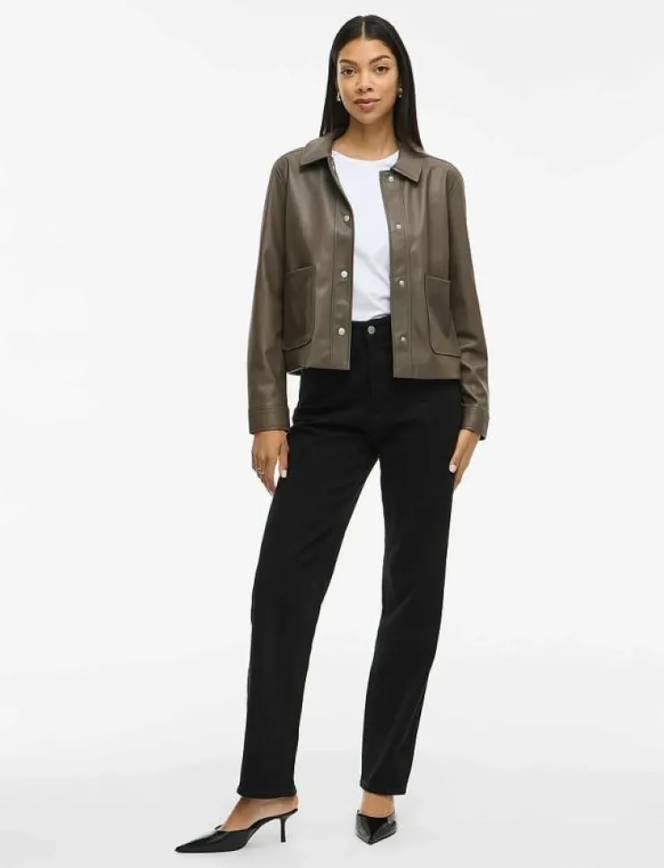 Vila VIHELLIUM SHORT JACKET - NOOS - Skinnjackor|Kvinnor Jackor & Kappor