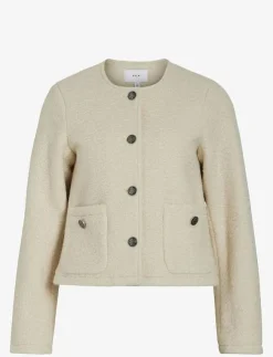 Kvinnor Vila Stickat|VIKERA L/S SHORT JACKET - Koftor