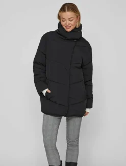 Vila VILOUISA L/S NEW PADDED SHORT COAT/SU/PB - Dun- & vadderade jackor|Kvinnor Jackor & Kappor