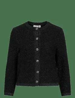 Kvinnor Vila Kavajer|Stickat|VIMALAY O-NECK L/S BUTTON KNIT CARDIGAN - Koftor
