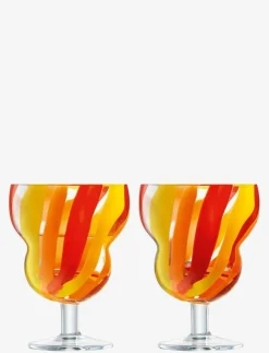 LSA International Vinglas Folk Orange/Red/Yellow Set 2 LSA - Vitvinsglas| Glas