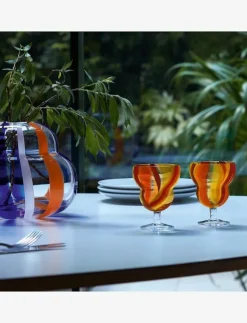 LSA International Vinglas Folk Orange/Red/Yellow Set 2 LSA - Vitvinsglas| Glas
