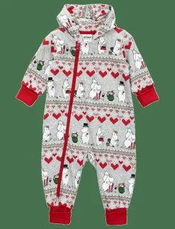 Barn Martinex Bodysuits|VINTERHJÄRTA OVERALL - Långärmad bodysuit