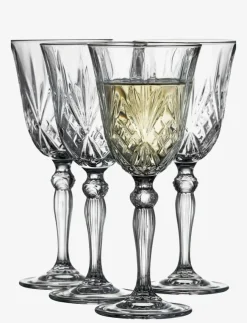 Lyngby Glas Vitvin 4 st lyngby melodia - Vitvinsglas| Glas