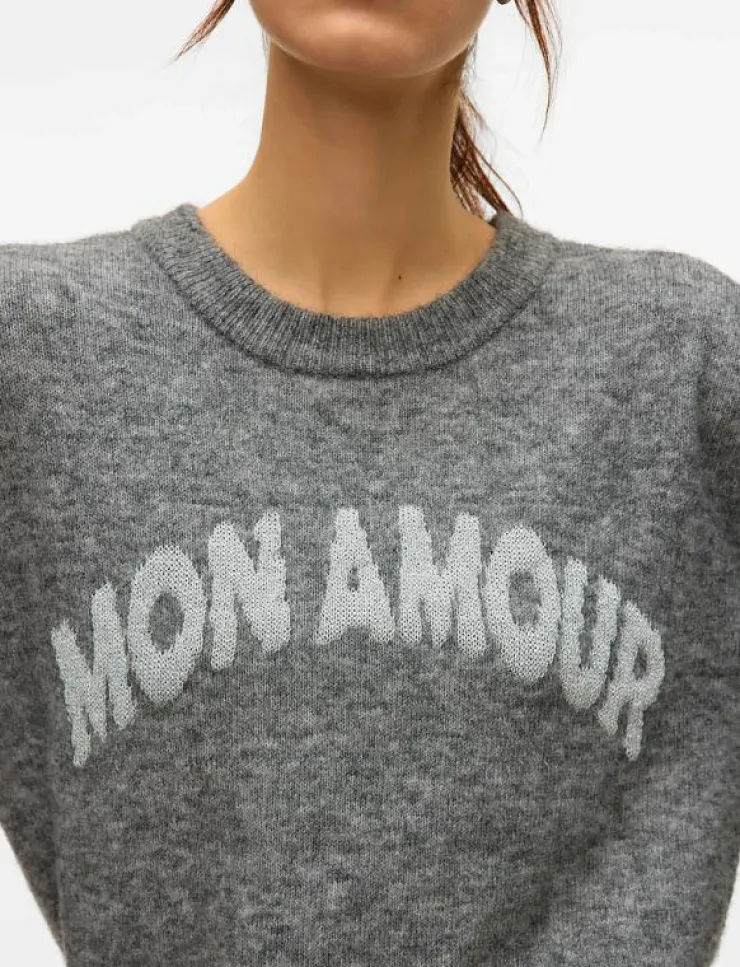 Kvinnor Vero Moda Stickat|VMAMOREMIO LS O-NECK PULLOVER BOO - Stickat