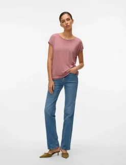 Kvinnor Vero Moda T-Shirts & Toppar|VMAVA PLAIN SS TOP JRS NOOS - T-shirts