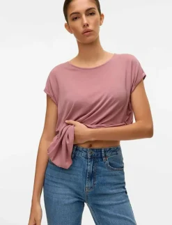 Kvinnor Vero Moda T-Shirts & Toppar|VMAVA PLAIN SS TOP JRS NOOS - T-shirts
