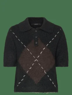 Kvinnor Vero Moda Kläder|VMBLISS 2/4 POLONECK PULLOVER GA - Stickat