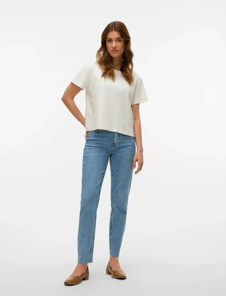 Vero Moda VMBRENDA HR MOM A CUT GU384 GA NOOS - Straight jeans|Kvinnor Kläder|Denimkläder