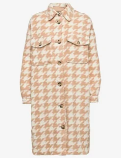 Vero Moda VMCHRISSIE LONG CHECK SHIRT GA - Ullkappor|Kvinnor Overshirts