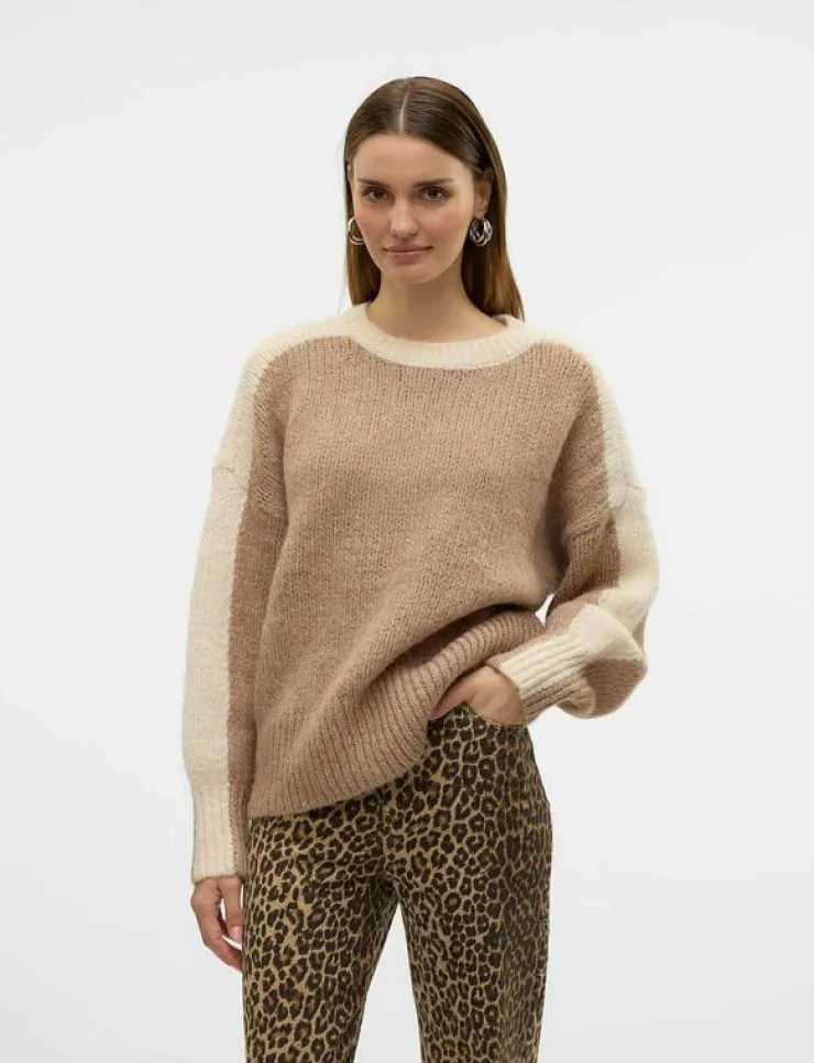 Kvinnor Vero Moda Stickat|VMCORDELIA LS O-NECK PULLOVER GA - Stickat