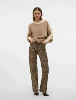 Kvinnor Vero Moda Stickat|VMCORDELIA LS O-NECK PULLOVER GA - Stickat