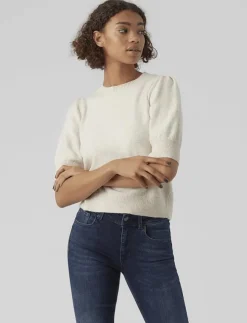 Vero Moda VMDOFFY 2/4 O-NECK PULLOVER GA NOOS - Stickat|Kvinnor Kläder