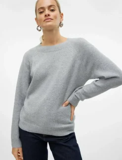 Kvinnor Vero Moda Kläder|VMDOFFY LS O-NECK BLOUSE GA NOOS - Tröjor
