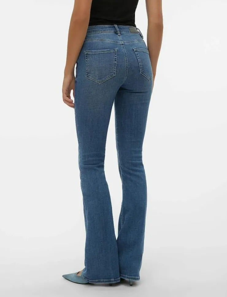 Vero Moda VMFLASH MR FLARED JEANS LI347 GA NOOS - Utsvängda jeans|Kvinnor Kläder|Denimkläder
