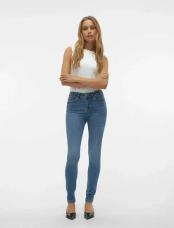 Vero Moda VMFLASH MR SKINNY JEANS LI347 GA NOOS - Skinny Jeans|Kvinnor Kläder