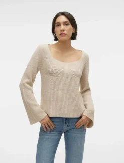 Vero Moda VMGINGER LS KNIT PULLOVER VMA - Stickat|Kvinnor Stickat