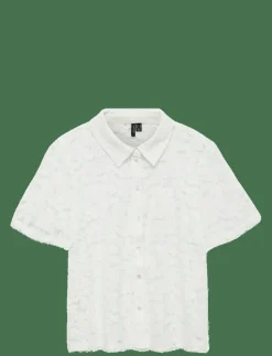 Vero Moda VMHONEY LACE SS SHIRT WVN GA - Kortärmade skjortor|Kvinnor Blusar & Skjortor