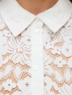 Vero Moda VMHONEY LACE SS SHIRT WVN GA - Kortärmade skjortor|Kvinnor Blusar & Skjortor