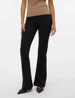 Vero Moda VMKAMMA MW FLARED JERSEY PANT NOOS - Utsvängda byxor|Kvinnor Byxor