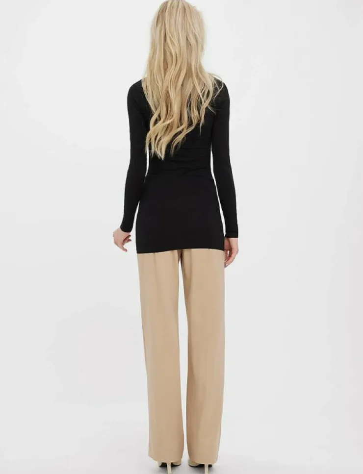 Kvinnor Vero Moda Kläder|Plus Size & Curvy|VMMAXI MY LS SOFT LONG U-NECK NOOS - Långärmade toppar