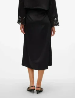 Kvinnor Vero Moda Kjolar|VMMERLE LACE HW 7/8 SKIRT WVN GA - Midi kjolar