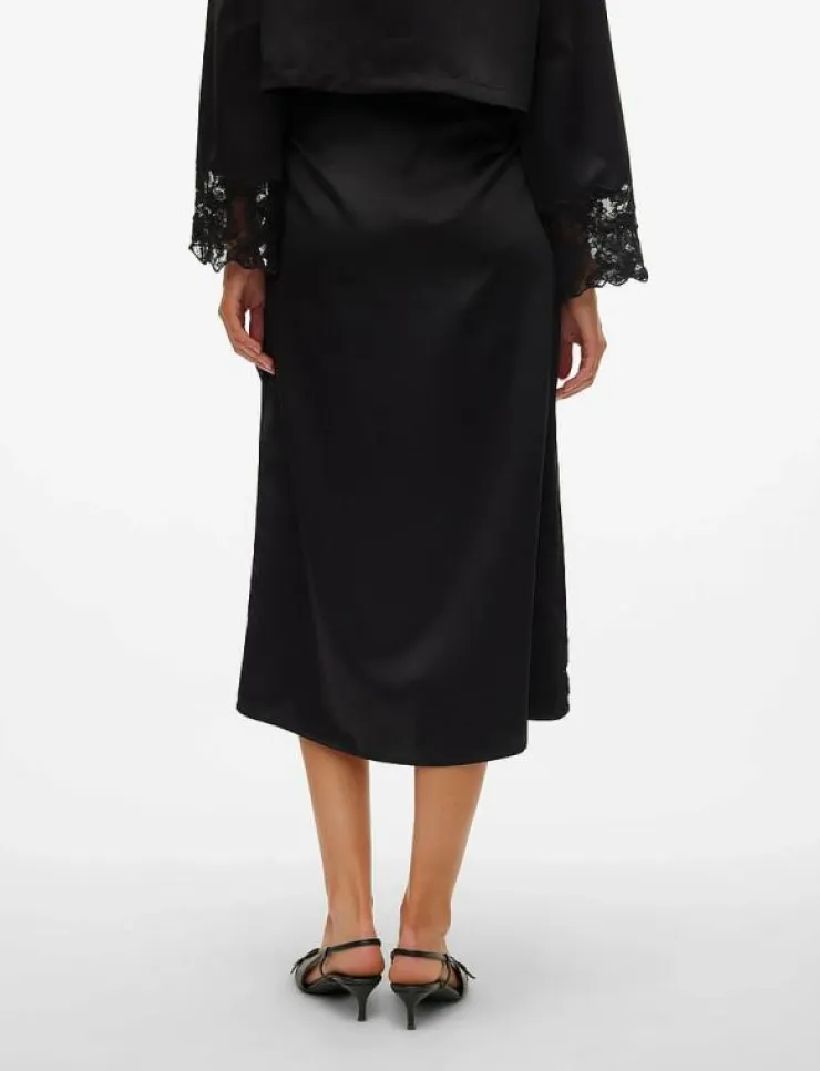 Kvinnor Vero Moda Kjolar|VMMERLE LACE HW 7/8 SKIRT WVN GA - Midi kjolar