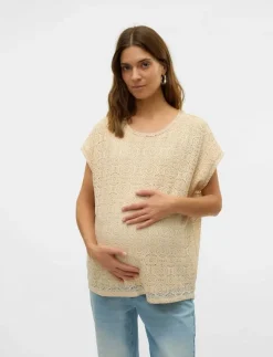 Kvinnor Vero Moda Maternity Mammakläder|VMMMAYA AVA SS TOP JRS - T-shirts