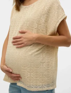 Kvinnor Vero Moda Maternity Mammakläder|VMMMAYA AVA SS TOP JRS - T-shirts