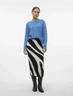 Kvinnor Vero Moda Kjolar|VMNANCY NW 7/8 SKIRT BOO - Midi kjolar