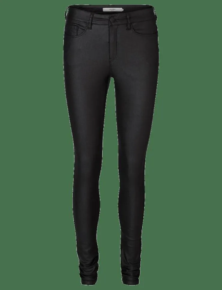Vero Moda VMSEVEN NW SS SMOOTH COATED PANT NOOS - Skinny Jeans|Kvinnor Kläder