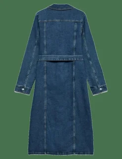 Vero Moda VMTELLY LS 7/8 DNM DRESS VI3474 - Midiklänningar|Kvinnor Klänningar