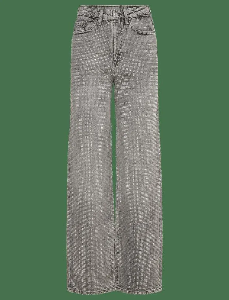 Vero Moda VMTESSA HR WIDE RHINESTONE JEANS RA206 - Vida byxor|Kvinnor Jeans