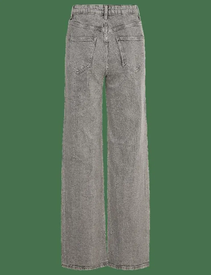 Vero Moda VMTESSA HR WIDE RHINESTONE JEANS RA206 - Vida byxor|Kvinnor Jeans
