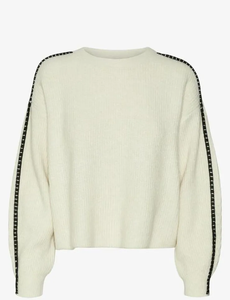Kvinnor Vero Moda Kläder|Stickat|VMZORA LS O-NECK PULLOVER GA - Stickat