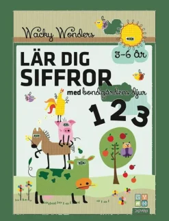 Barn Barbo Toys Barnböcker|Wacky Wonders Pysselbok - Bondgårdens Djur - Lär dig siffror 123 (SE) - Pedagogisk barnbok