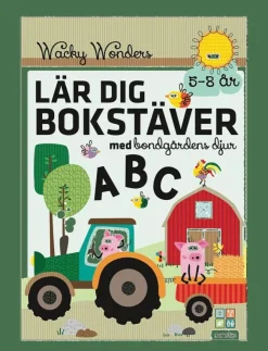 Barn Barbo Toys Barnböcker|Wacky Wonders Pysselbok - Bondgårdens Djur - Lär dig bokstäver ABC (SE) - Pedagogisk barnbok