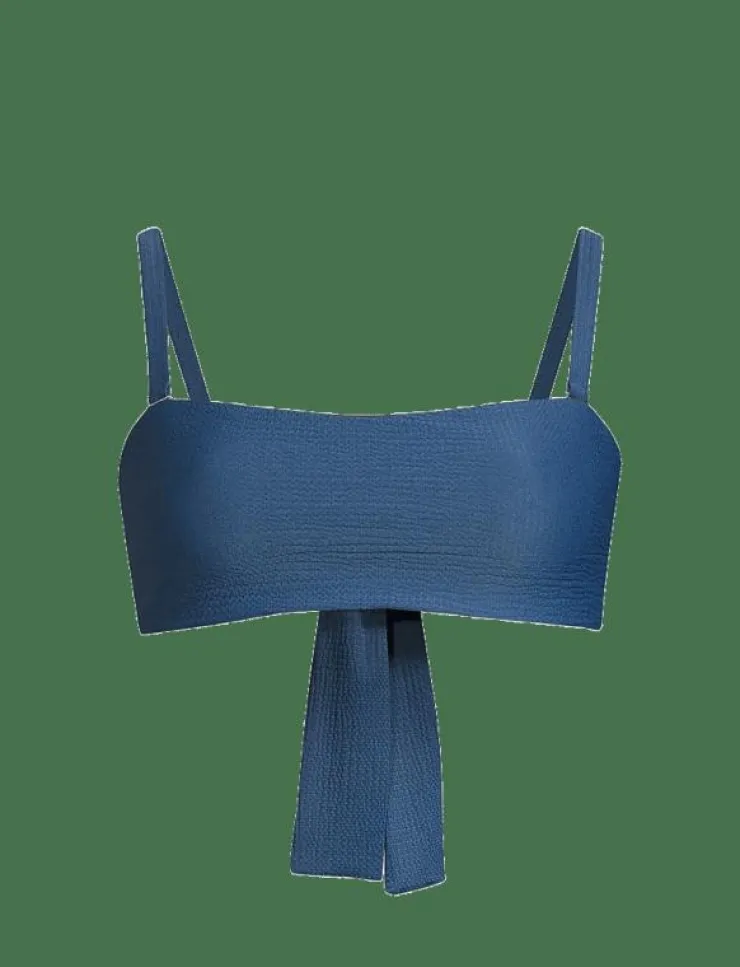 Casall Waffle Bandeau Tie Back Bikini Top - Bikinis|Kvinnor Badkläder