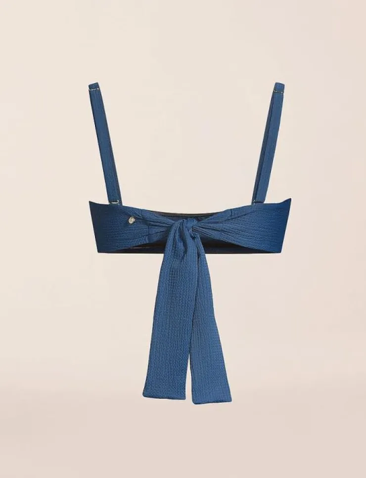 Casall Waffle Bandeau Tie Back Bikini Top - Bikinis|Kvinnor Badkläder
