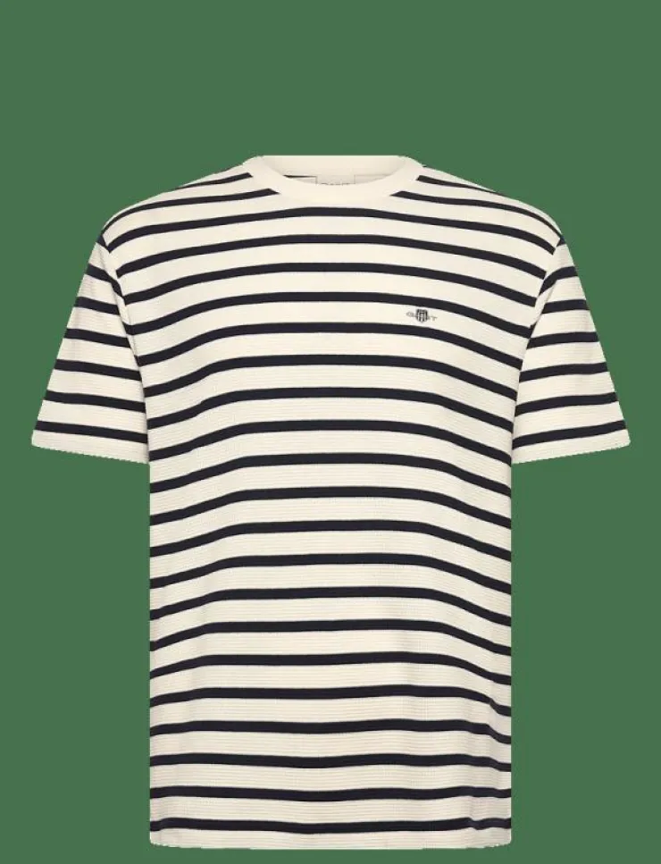 GANT WAFFLE STRIPE SS T-SHIRT - Kortärmad t-shirt| T-Shirts