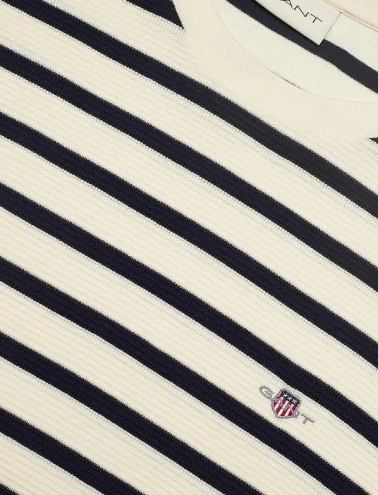 GANT WAFFLE STRIPE SS T-SHIRT - Kortärmad t-shirt| T-Shirts