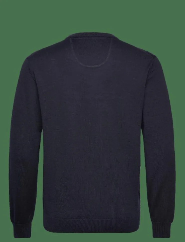 Lexton Links Wallace O-Neck Merino Sweater - Stickat| Sweatshirts