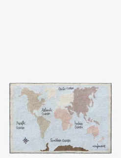 Barn Lorena Canals Inredning|Inredning|Washable rug Vintage Map - Rektangulära mattor
