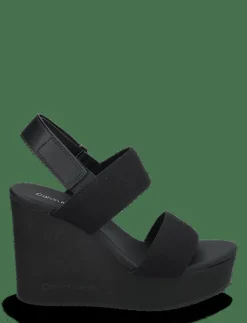 Calvin Klein WEDGE SANDAL WEBBING IN - Platåsandaler|Kvinnor Sandaler|Högklackade Skor