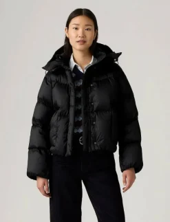 Kvinnor Levi's® Jackor & Kappor|WESTERN BUBBLE SHORTIE ANTHRAC - Dun- & vadderade jackor