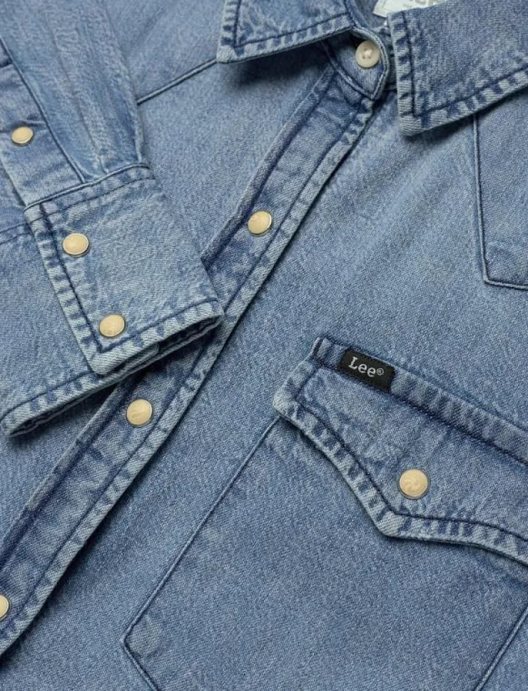 Lee Jeans Western Shirt - Jeansskjortor|Kvinnor Denimkläder|Blusar & Skjortor
