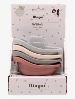 Magni Toys Wheat Straw Bath Boat Cups, 4 pcs - Badleksaker|Barn Bad- & Vattenleksaker
