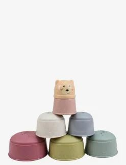 Magni Toys Wheat Straw Stacking Cups, 7 pcs. - Stapelbara klossar|Barn Babyleksaker|Babyleksaker